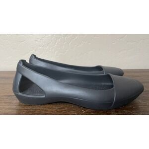 Crocs Sloane Ballet Flats Black Comfort Shoes Womens Size 7